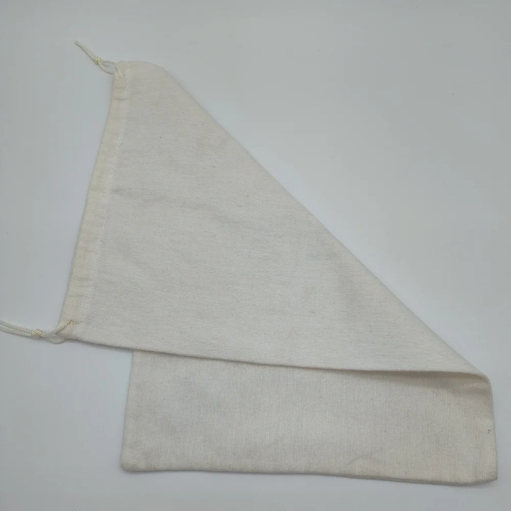 PUCCI Cotton Dust Bag Ivory with Teal Logo Drawstring Pouch EUC